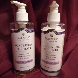 Bundle- Relaxing Lavender Tree to Tub Soapberry Shampoo & Argan Oil Conditioner